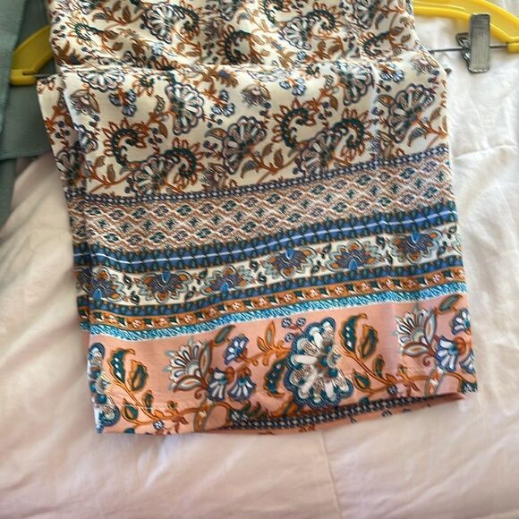 Paparazzi Cotton Drawstring Pants Size XL NWT Peach print - Picture 5 of 6